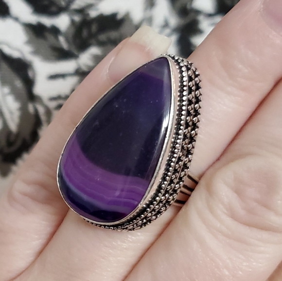 New Botswana Agate 925 Silver Ring. - Picture 4 of 8